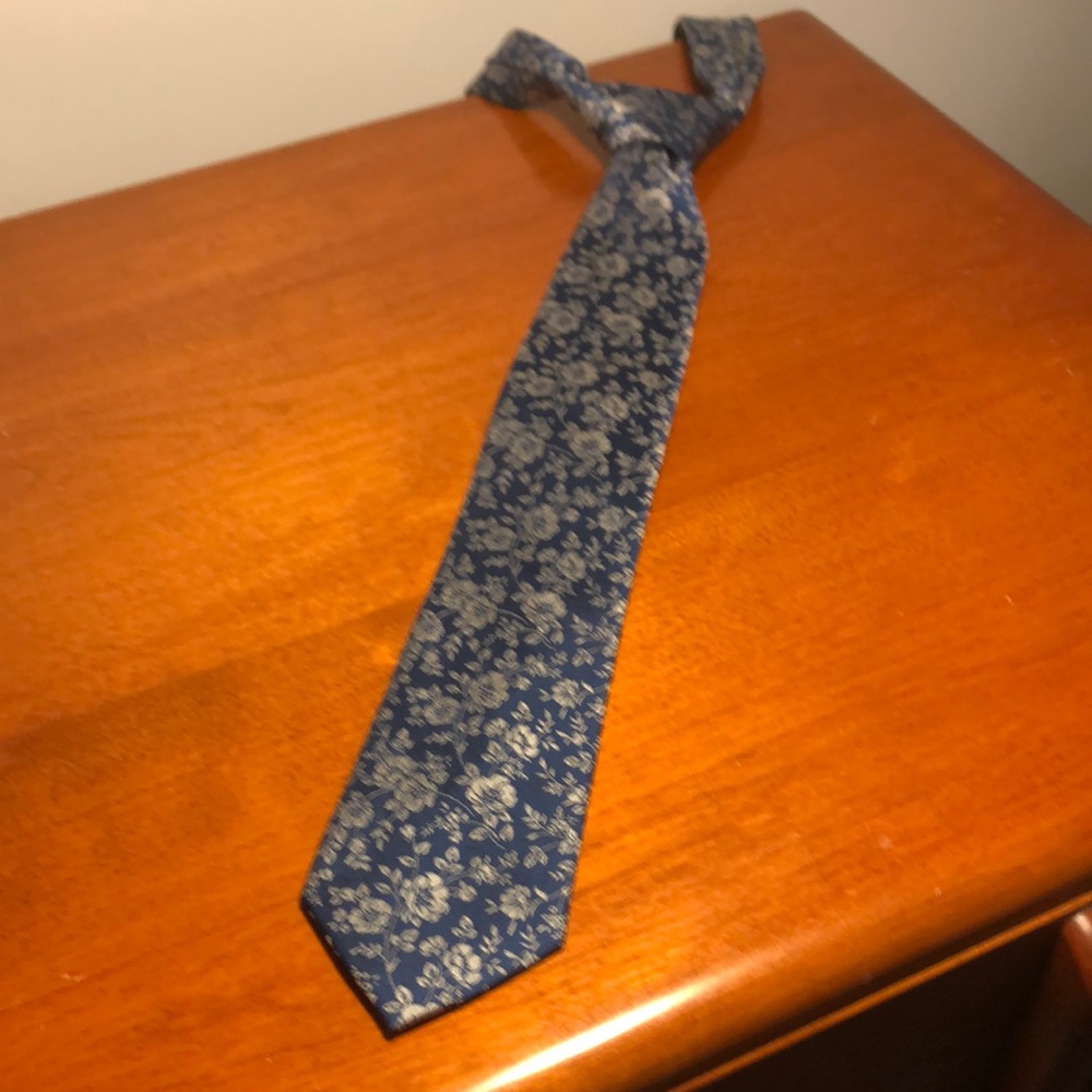 Floral Blue Tie